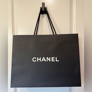 Chanel Paper Shopping Bags Of Two (authentic From Store) ~16.5”x13”x6”